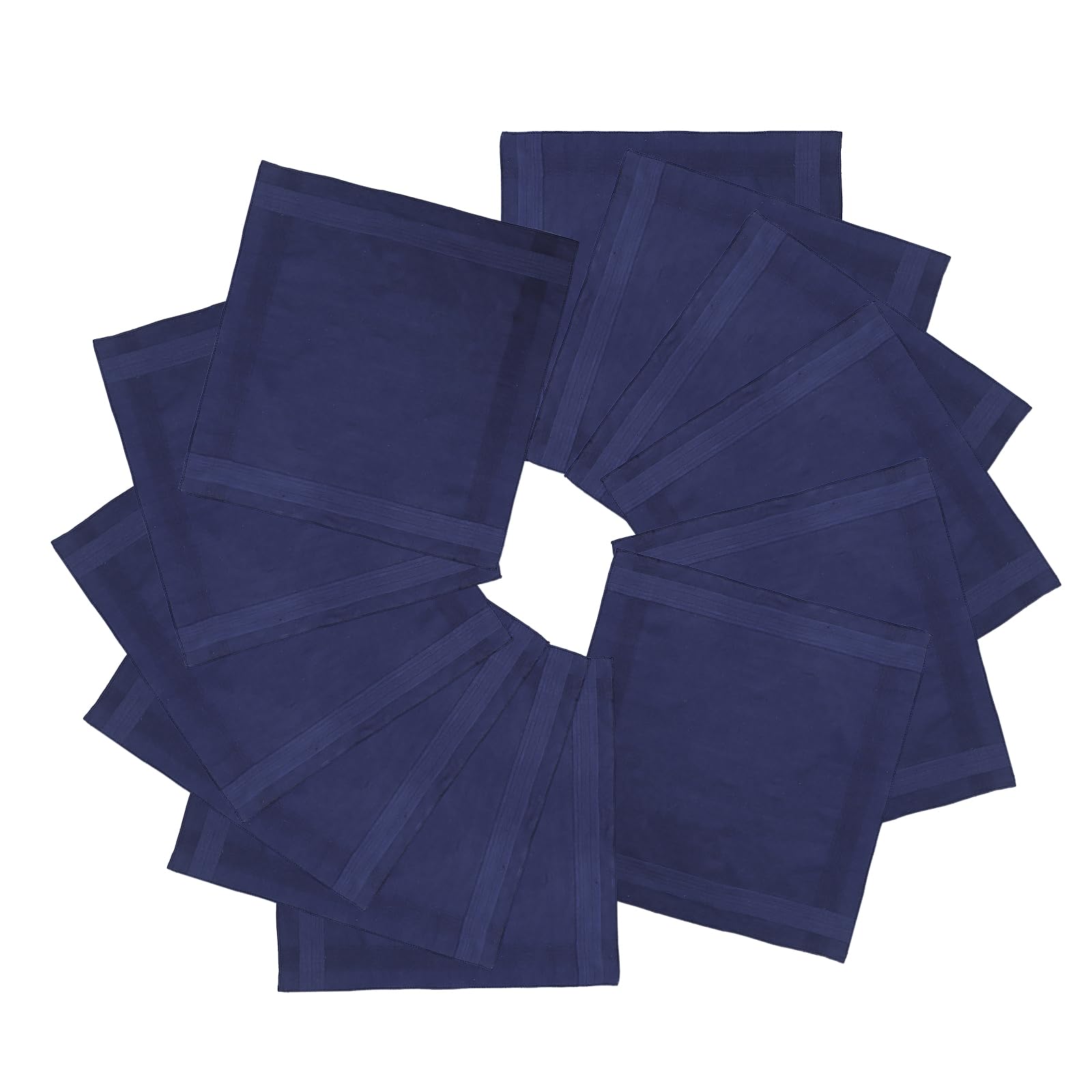 Fentency Men’s Fabric Handkerchief Set of 12 Pocket Hankie Towel Sweat Wiping Handkerchiefs for Adult Business Suit Square Pocket