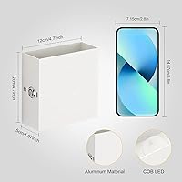 Vista 2 de Lámpara de pared LED con control táctil, funciona con pilas, lámpara de pared regulable LIGHTESS color blanco recargable, luces de montaje en pared