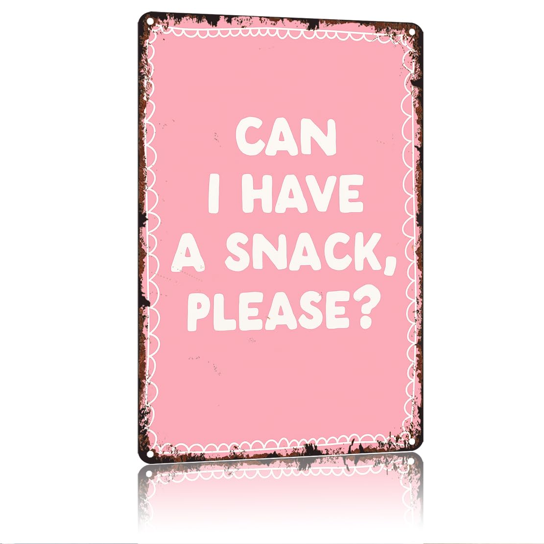 peiyeety Can I Have A Snack Please? Funny 8x12 Inch Aluminum Vintage Metal Tin Signs-For Living Room Kitchen Bedroom Patio Porch Men'S Nest Wall Decor