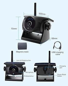 Amazon.com: INSEETECH 1080P Solar Wireless Backup Camera