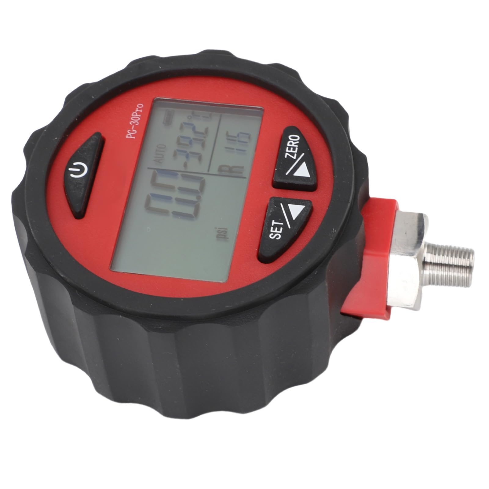 Fabater Probador de Presión Digital 1/8 Npt Recordatorio de Luz de Sobrecarga Pantalla LCD Roja para Uso Industrial
