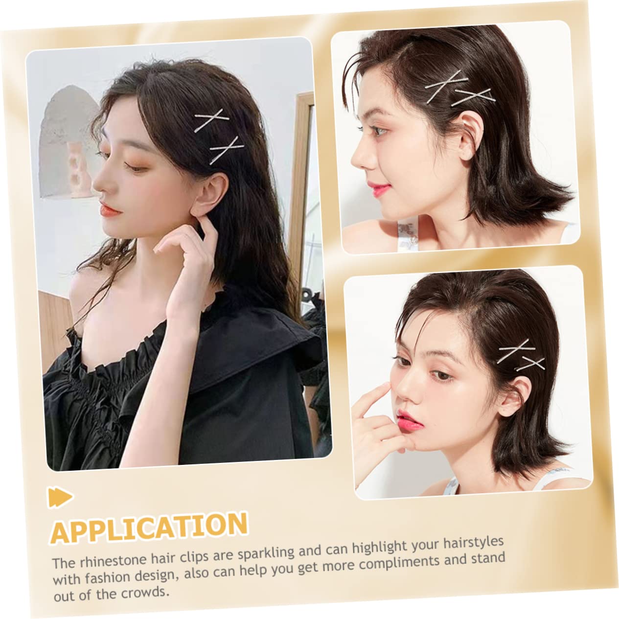 Housoutil 48 Piezas pasador de pelo de diamante accesorios para el cabello de mujer pasadores de pedrería para mujer decoración de horquillas de de imitación Gancho bien