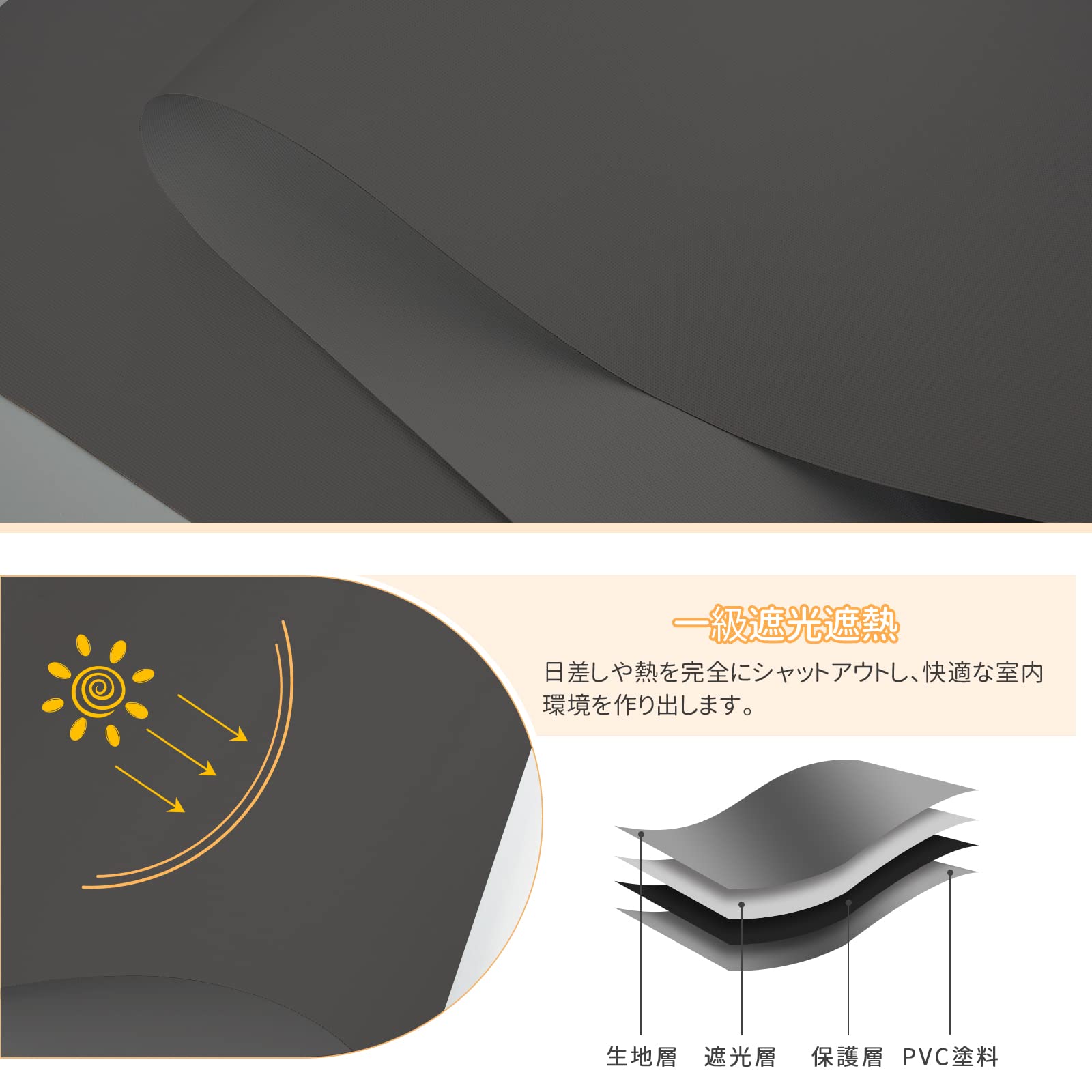 Amazon｜HOCRISSON ロールスクリーン つっぱり式 ロールカーテン 1級