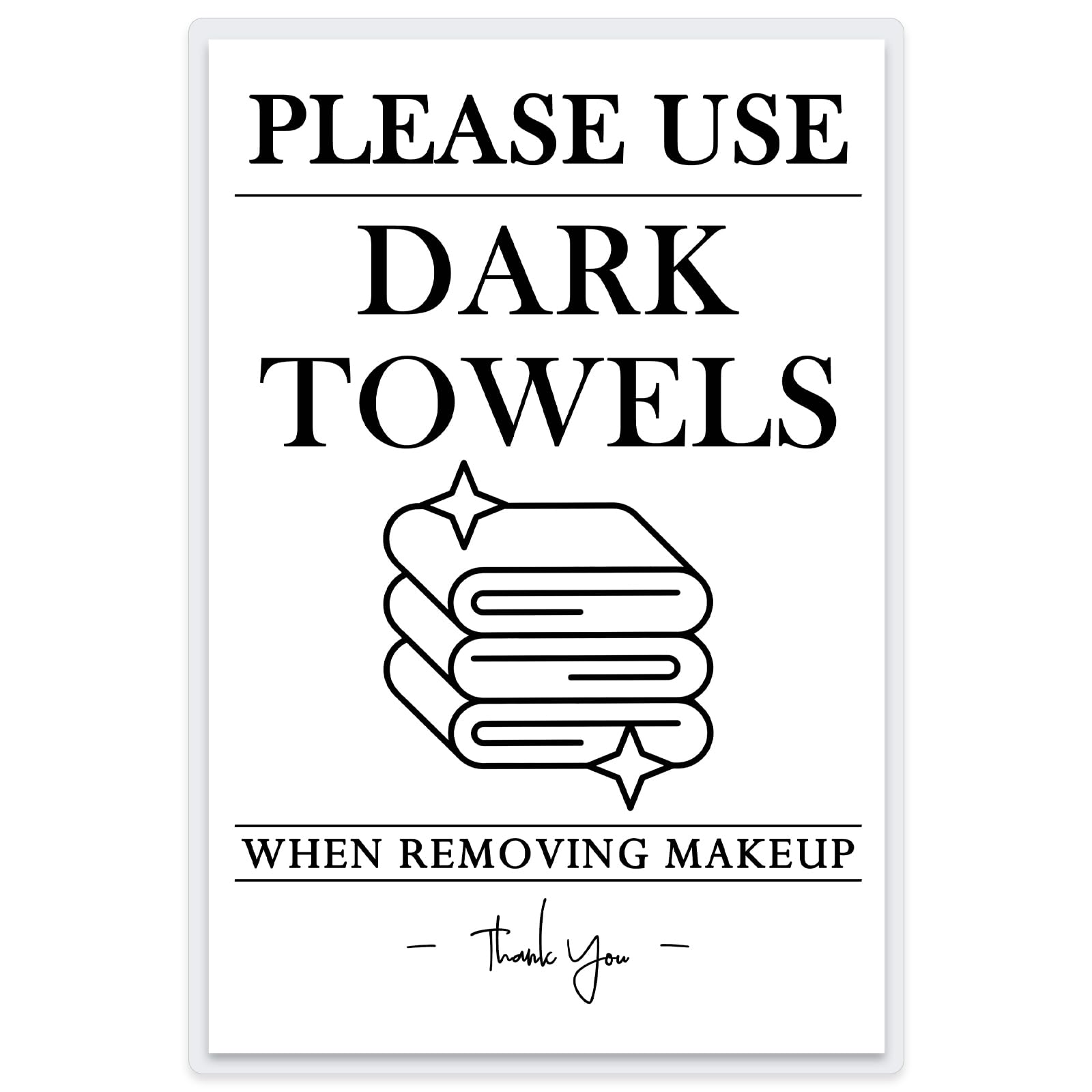 Air BnB Signs | Flush Only Toilet Paper | Protective Laminated Toilet Signage | Septic System | 4"×6“ with Non-trace Tape | For Home Vacation Rental And Air-Bnb Office (Use Dark Towels) × 1 Pack