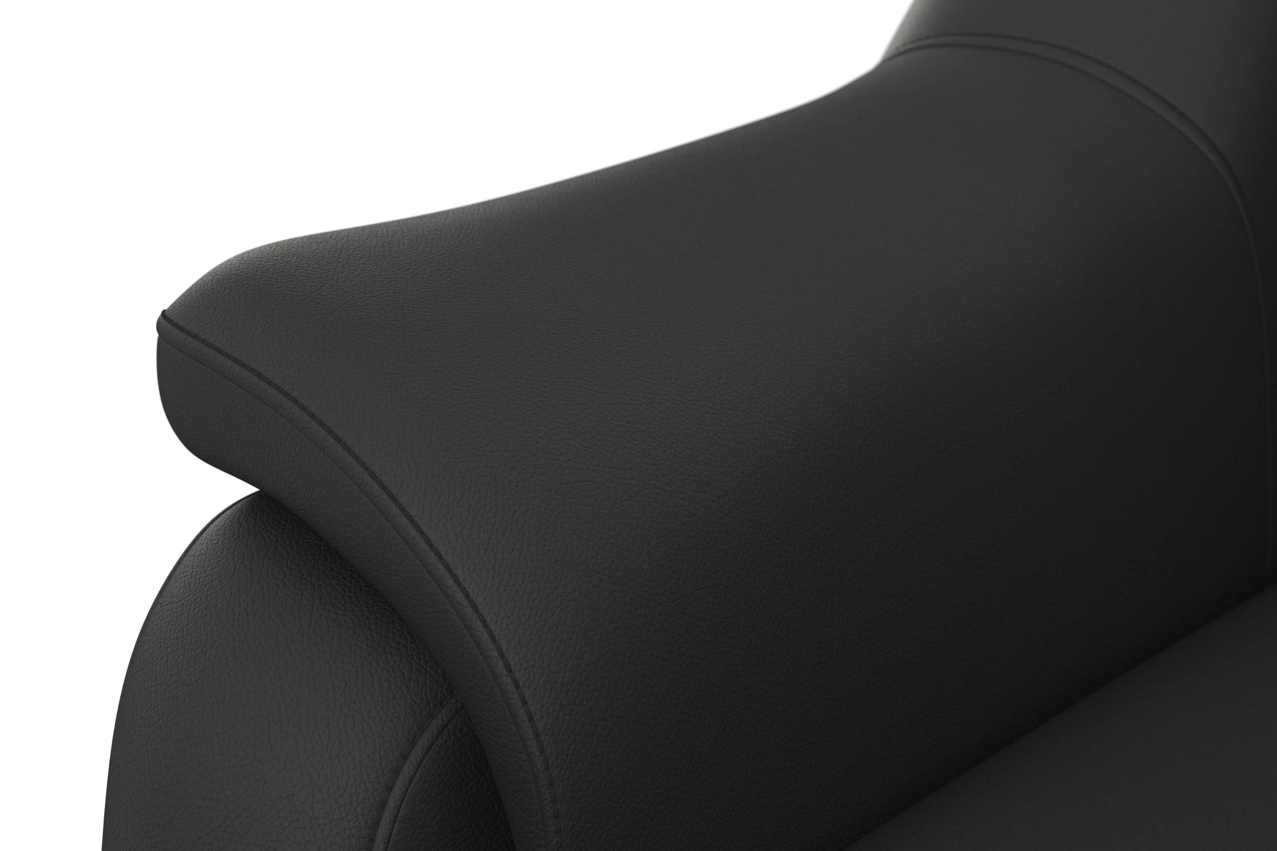 Fabrique nova 7 Seater Ushape Sofa Cum Bed Leatherette Sofa matt Black (RHS) 3