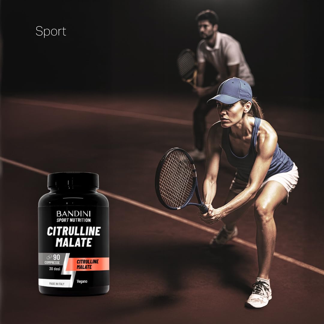 Bandini® CITRULLINE MALATE 90 Compresse 3000 mg per Dose Giornaliera - Dosaggio Extra-Elevato (Copertura 1 mese) - L-Citrullina da fermentazione 100% Vegan - Citrullina per Atleti e Culturisti