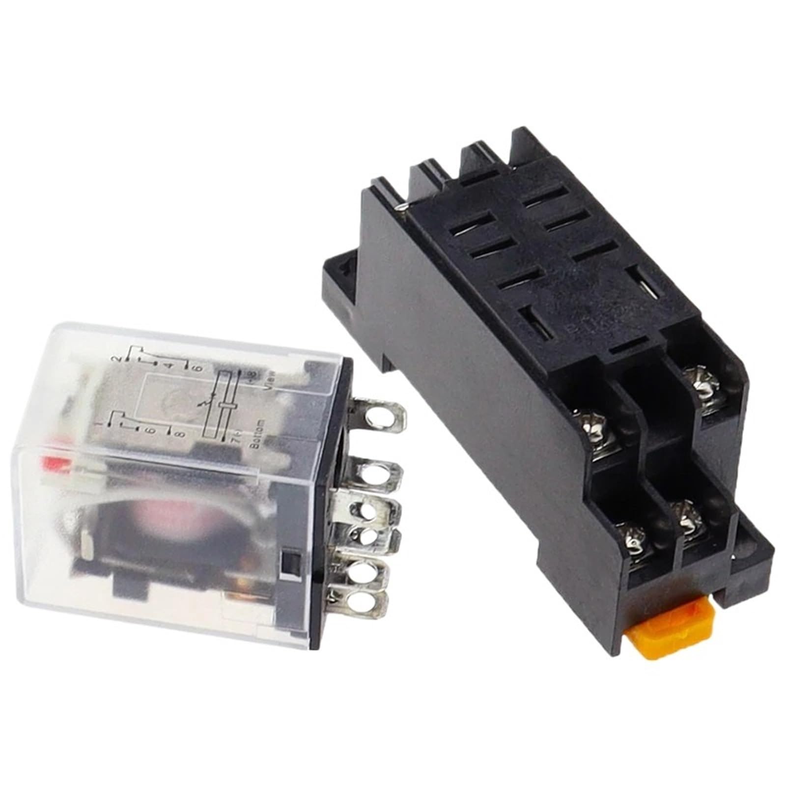 Relé 12V DC industrial DPDT de 8 pines LY2NJ para cuadros eléctricos 7