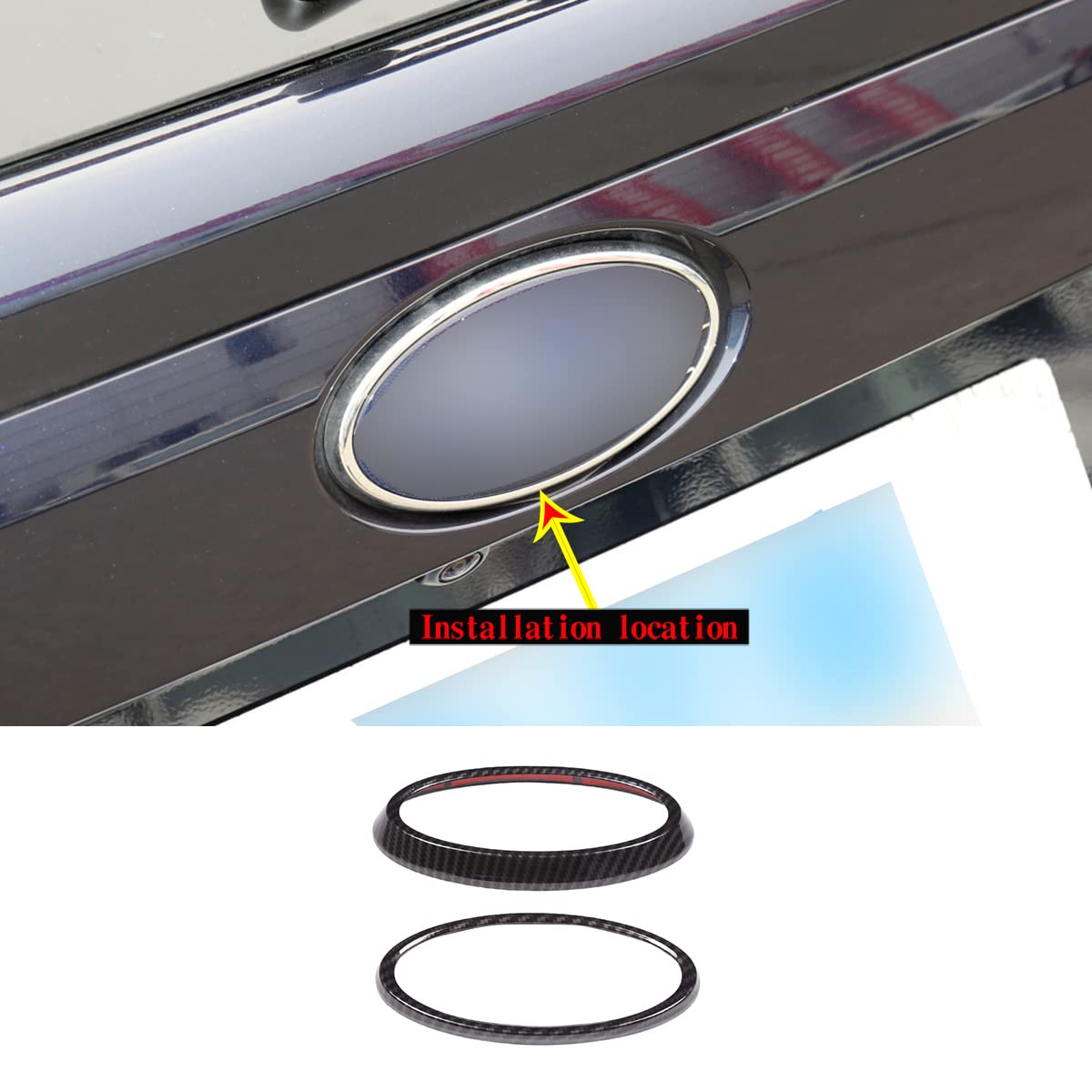 Embellecedor de logotipo para Subaru VX, estilo fibra de carbono 8