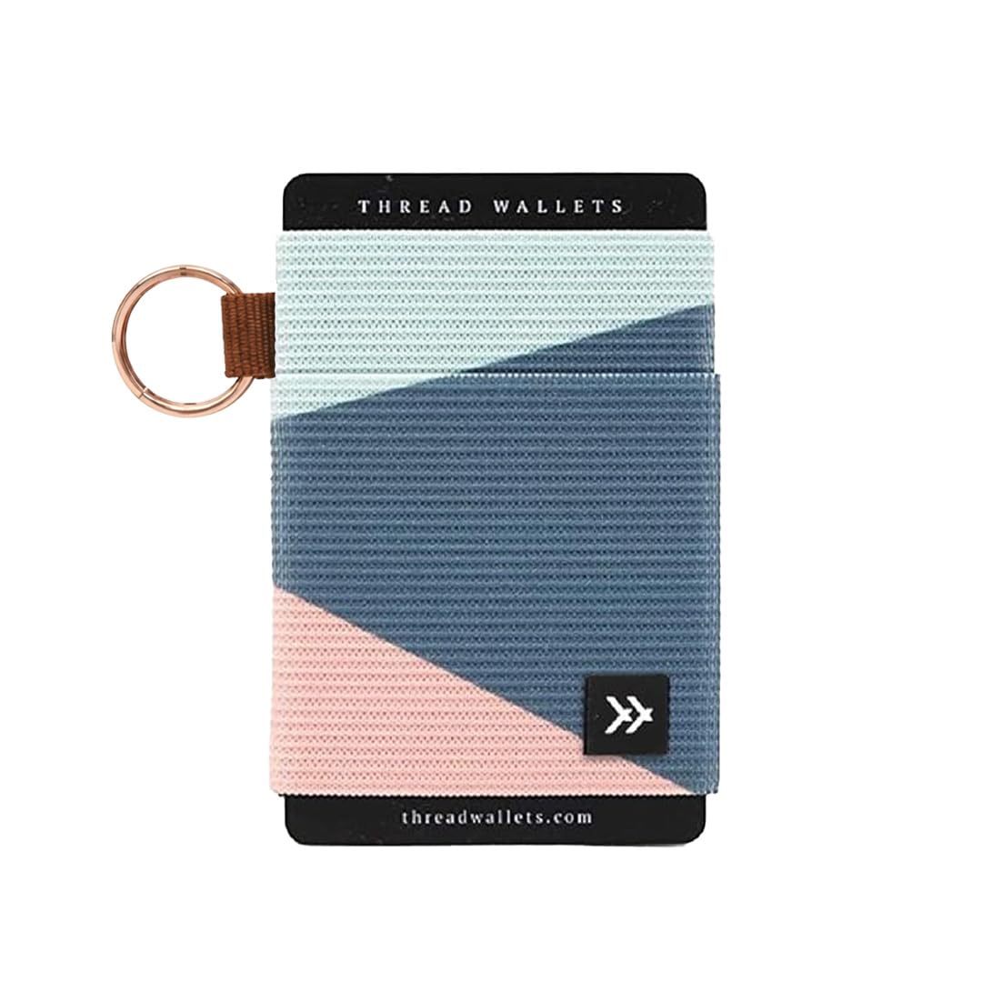 Thread Wallets Slim Minimalist Elastic Wallet for Men & Women | Small Credit Card Holder for Front Pocket (Fine Line)…