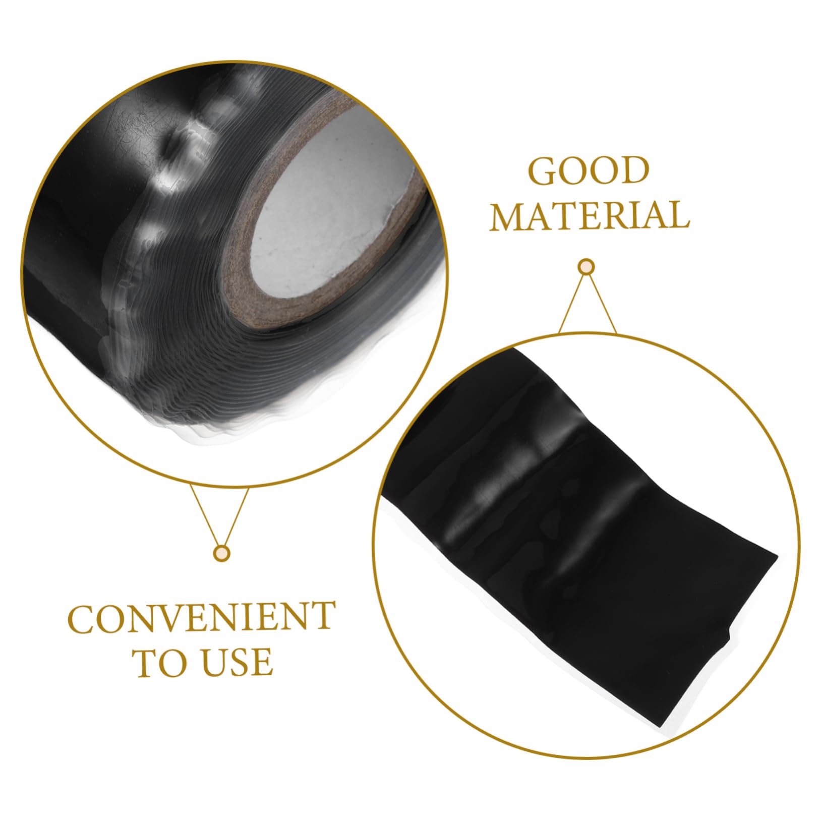 nastro isolante, 1 rotolo di gomma siliconica autoadesiva professionale for la sigillatura tubi e riparazioni elettriche(Black)