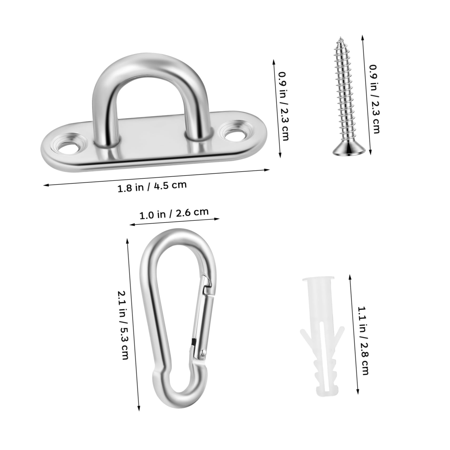 Unomor 4 Sets Ceiling Hooks Heavy Duty Support for Indoor and Outdoor Use Sturdy Hooks with High Load Capacity Easy Installation for Secure Suspension