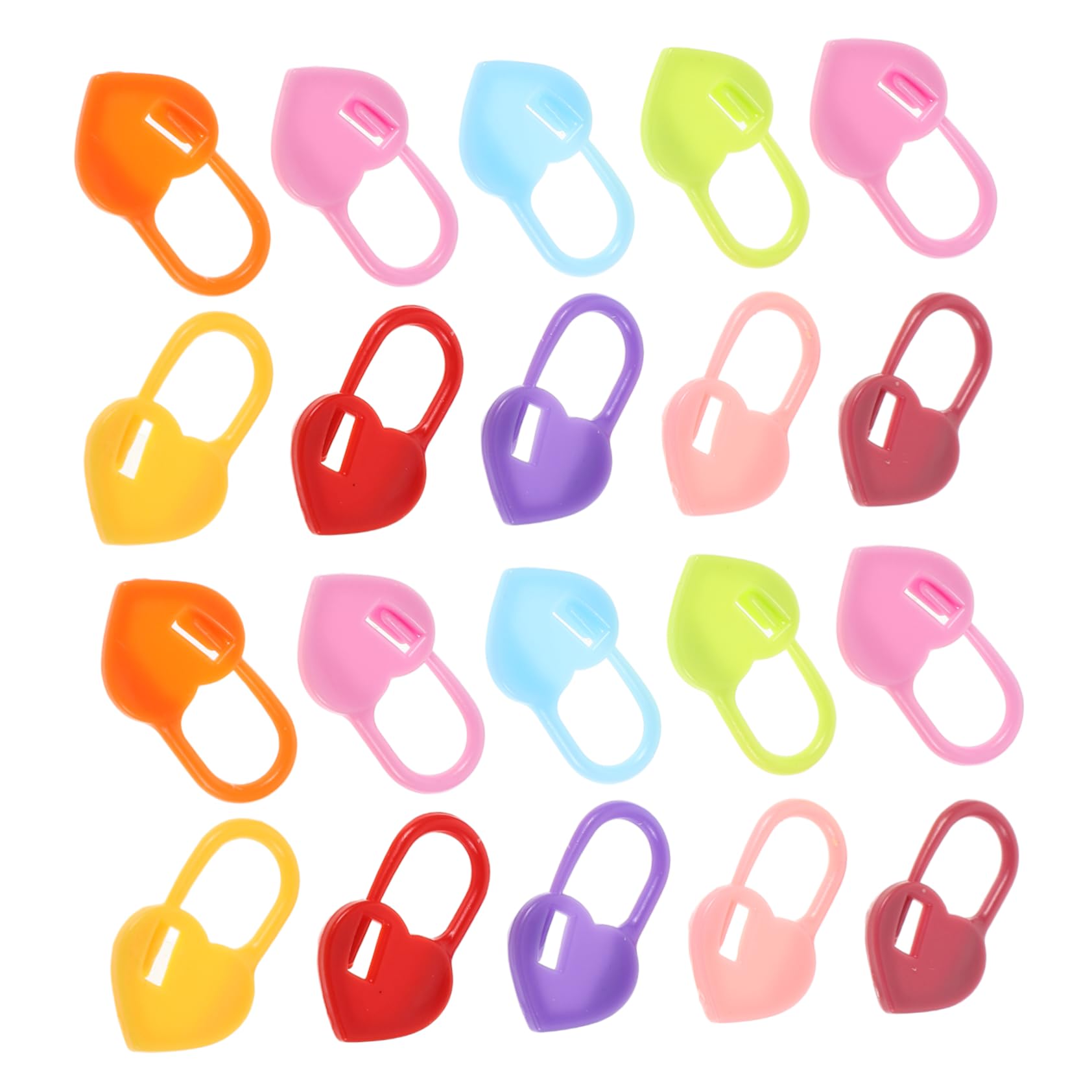 Angoily 1000 Pezzi Segnapunti Cuore Antiscivolo per Maglia e Uncinetto Clip Contapunti in Plastica Colorata Accessori Versatili e Lavori Manuali