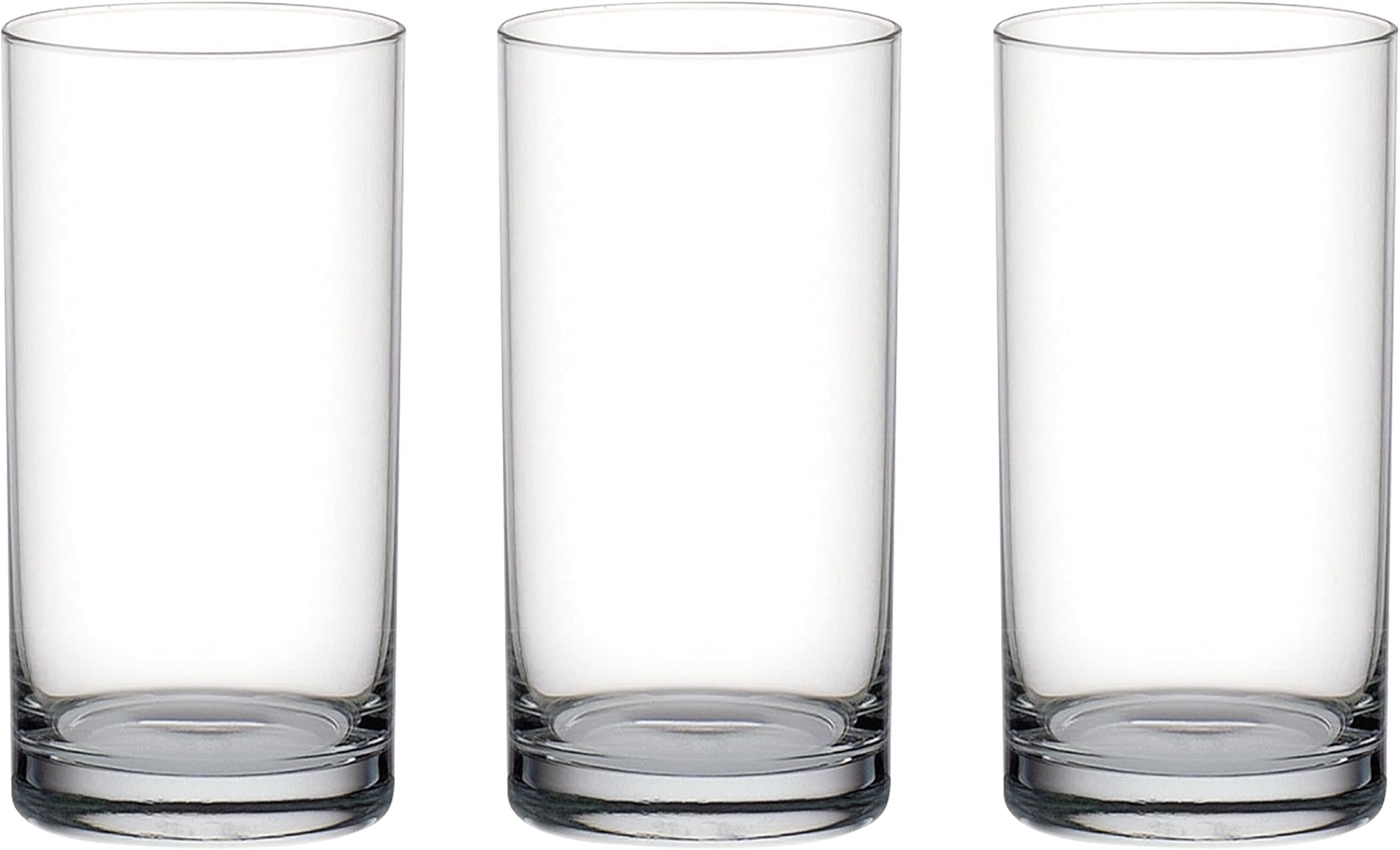Fin Line Hi Ball Glass, 280 Ml, Set of 3, B0121003, High Ball Tumbler, Long Drink Glass, Collins Glass, Water Glass, Juice Glass