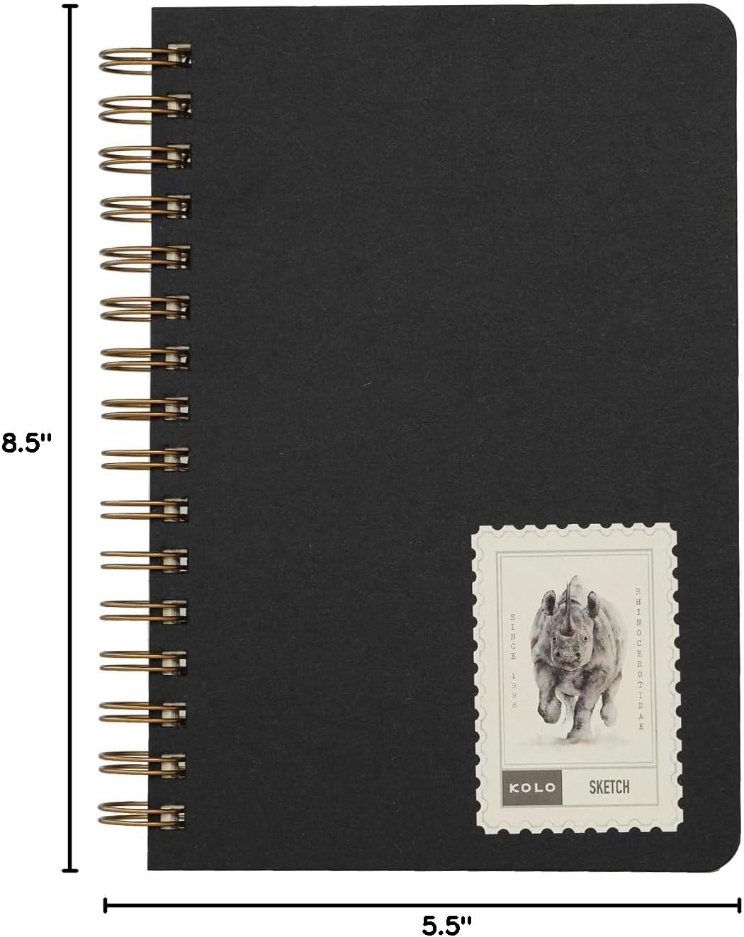 Kolo 5.5x8.5 Sketch Book, Spiral Bound, 50lb/74gsm, Ideal for Pencil, Colored Pencil, and Charcoal, 100 Sheets