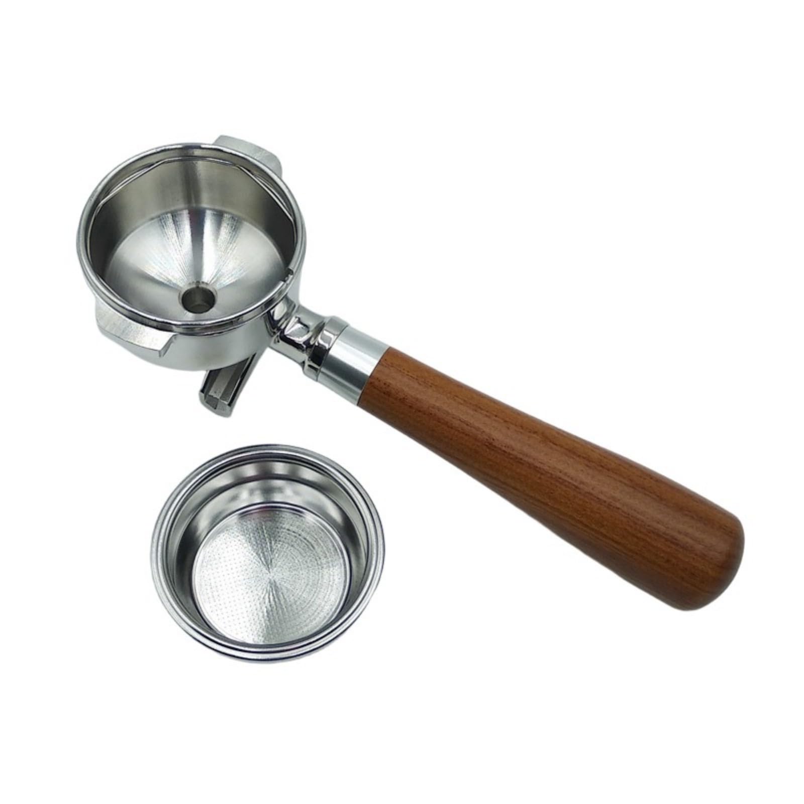 Kaffeezubehör mit Holzgriff, Siebträger für 58-mm Espressomaschinen, sorgt für Stabilität und einfache Reinigung des Maschinenteils