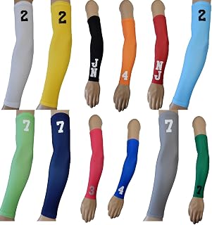 Custom Sports Arm Sleeve - 15 Colors - Choose Your Number/Initial - Youth and Adult Sizes