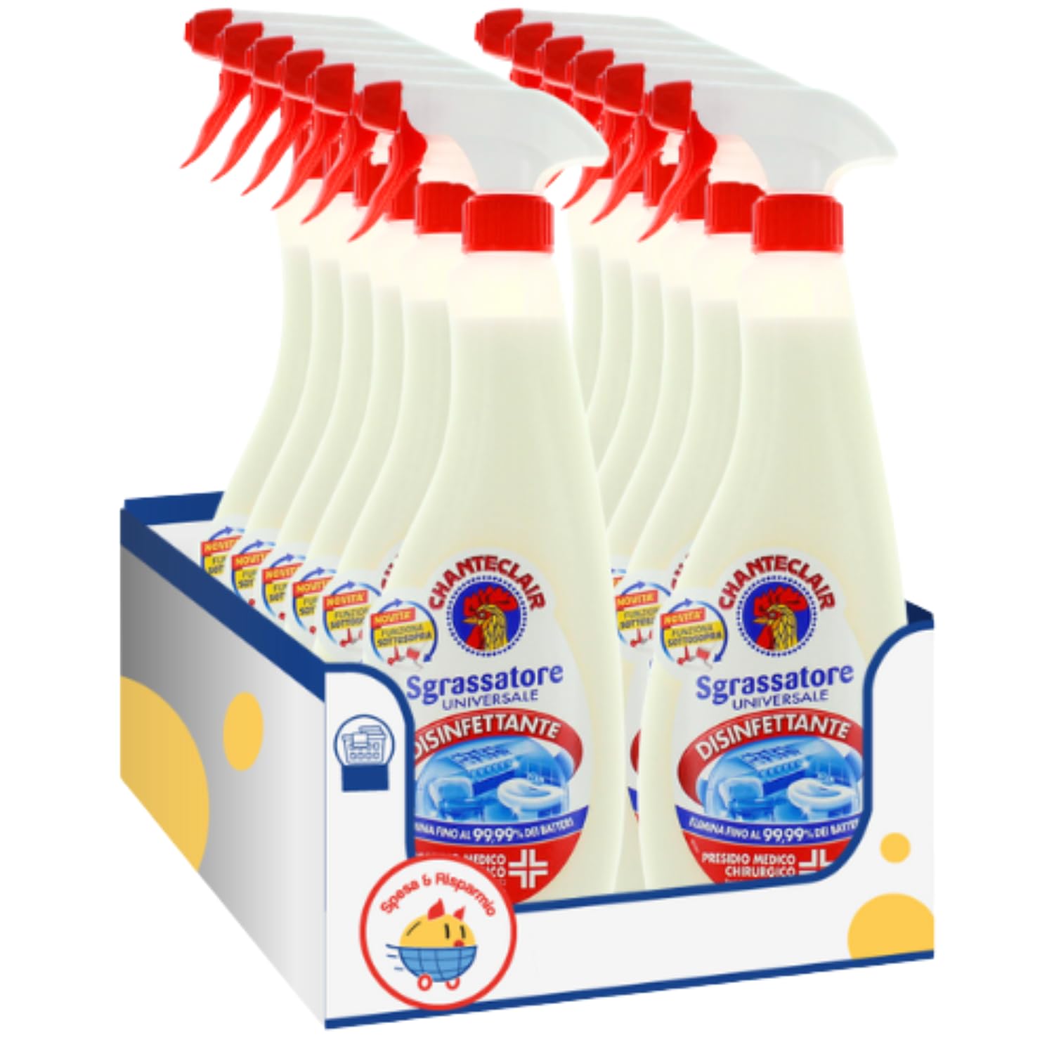 Sgrassatore Disinfettante Universale Igienizzante Multiuso – Variazioni 4/8/12 Pezzi (12)