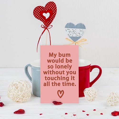 Miniatura 6 de YiKaLus Tarjeta grosera para el día de San Valentín para marido y esposa, aniversario humorístico, regalo de cumpleaños para él y ella, regalos