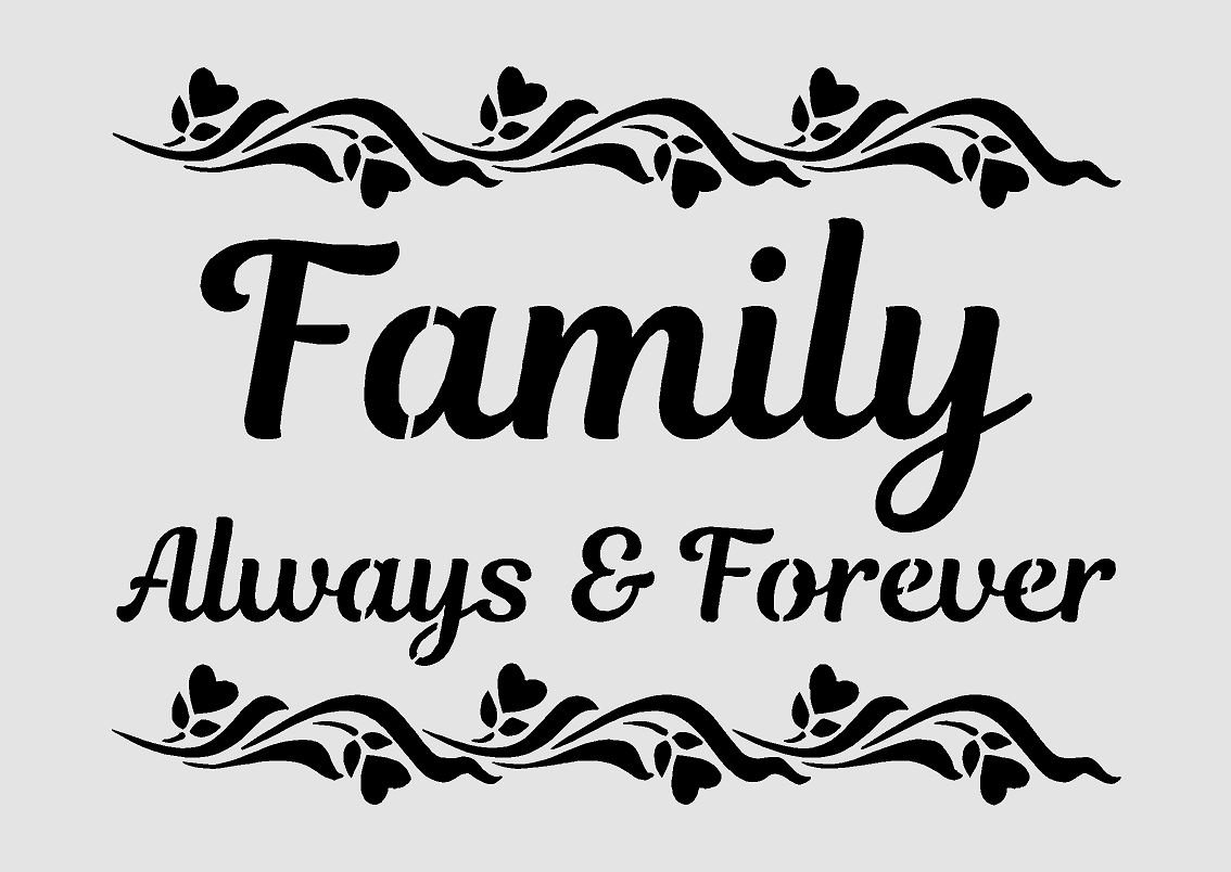 Pochoir Family Always Mylar A5 A4 A3 réutilisable 190 microns
