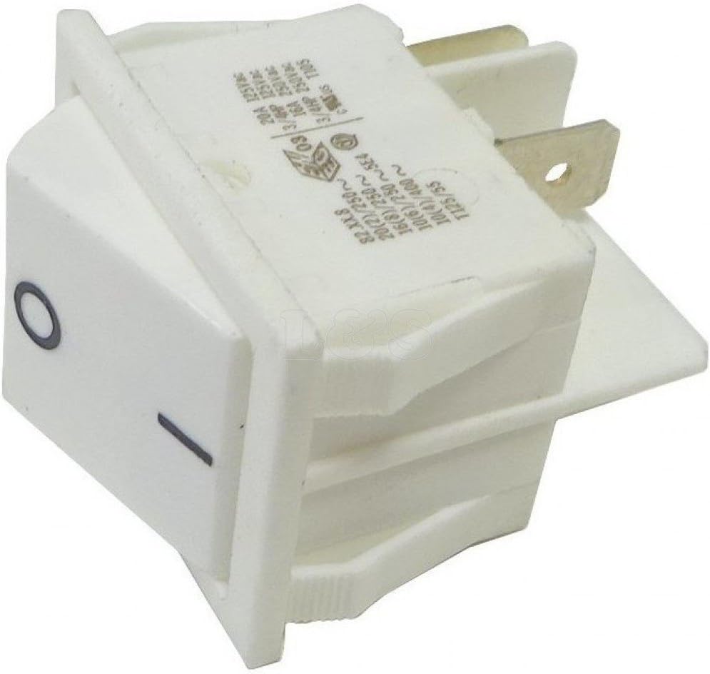 Rocker Switch 240V (White) Fits Belle Maxi 140 Mixer - CMS27