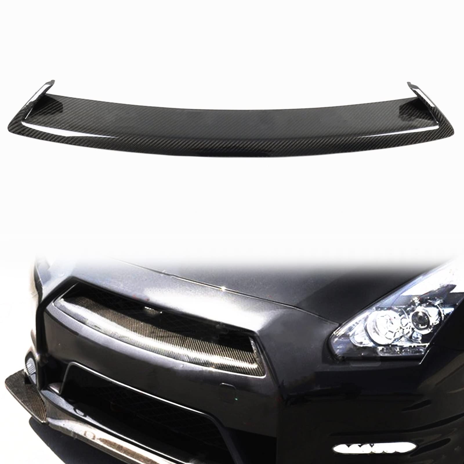 Calandre avant Nissan GTR R35 couvercle habillage pour plaque protection pare-chocs 2012-2016