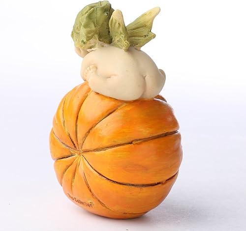 Miniatura 4 de Top Collection Jardín de hadas en miniatura y terrario bebé de hadas en estatua de calabaza naranja