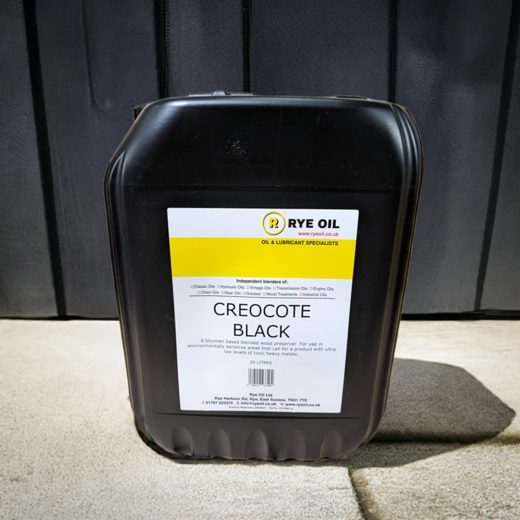 Rye Oil Ltd Black Creocote 20L - Fence And Shed Stain Oil Treatment
