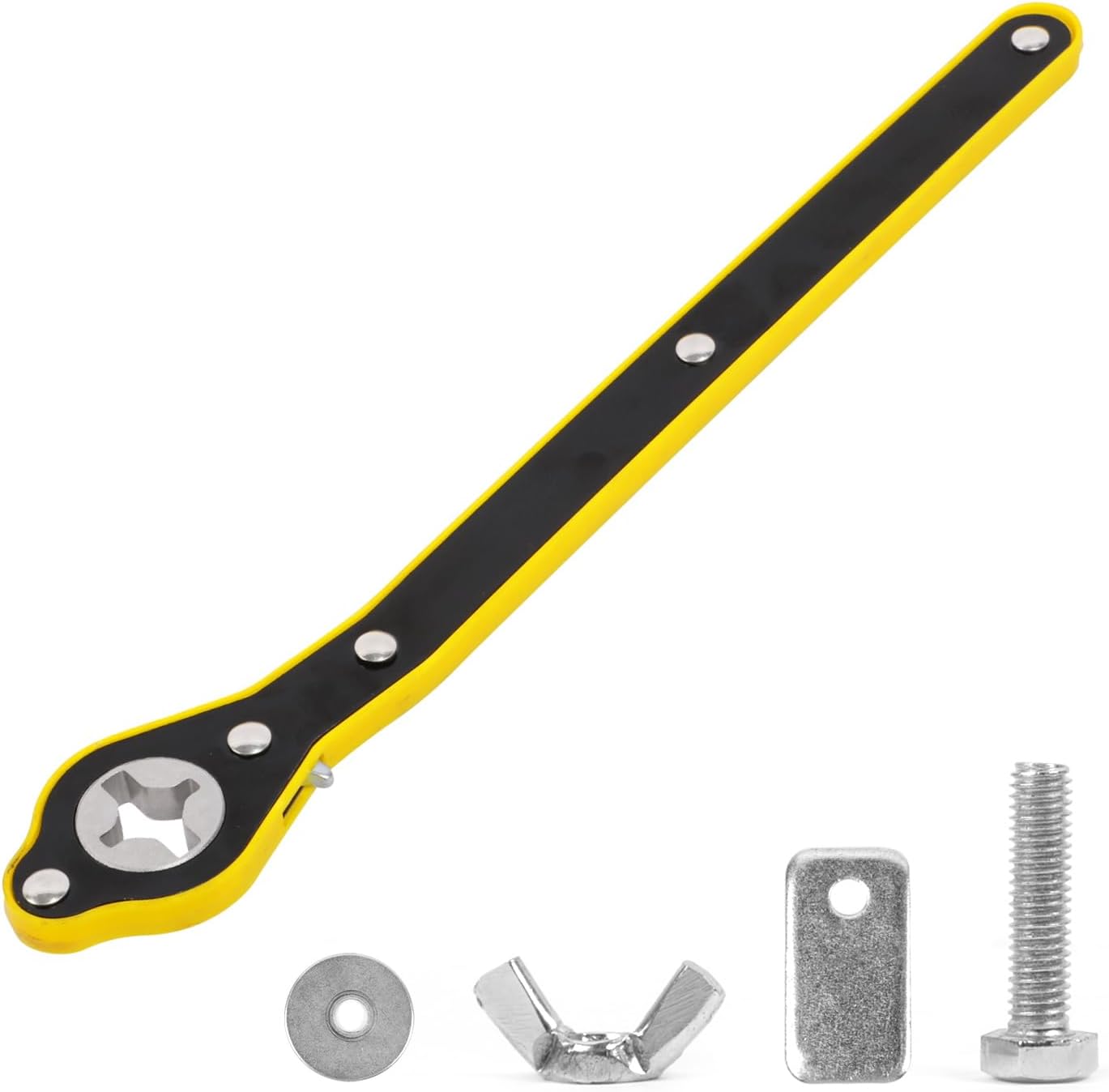 MR CARTOOL Universal Automotive 360° Swivel Labor-Saving Jack Ratchet Wrench, Scissor Jack Lift speed Handle Tool Jack Lug Handle Tool Tire Wheel Jack Wrench