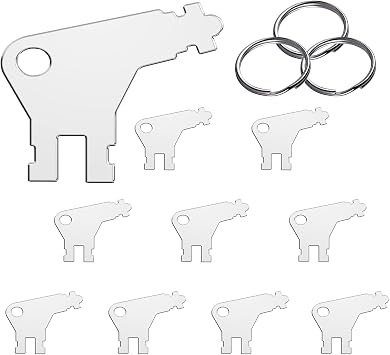 10Pcs Paper Towel Dispenser Key - Universal Paper Towel Dispenser Replacement Key fit Georgia Pacific Toilet Paper and Toilet Paper Dispensers