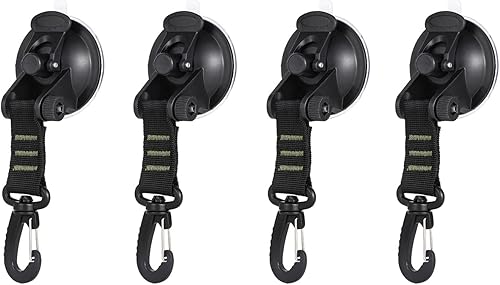 Miniatura 10 de 4 ganchos de ventosa, ventosas resistentes con ganchos, gancho portátil al aire libre para cocina, campamento, automóvil (azul)