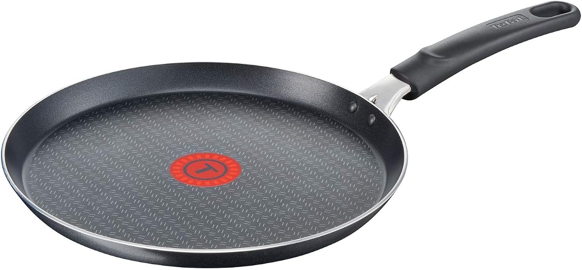 Tefal Elegance Aluminium Crepe Pan, Aluminium, Black, 43 x 25,8 x 5,5 cm