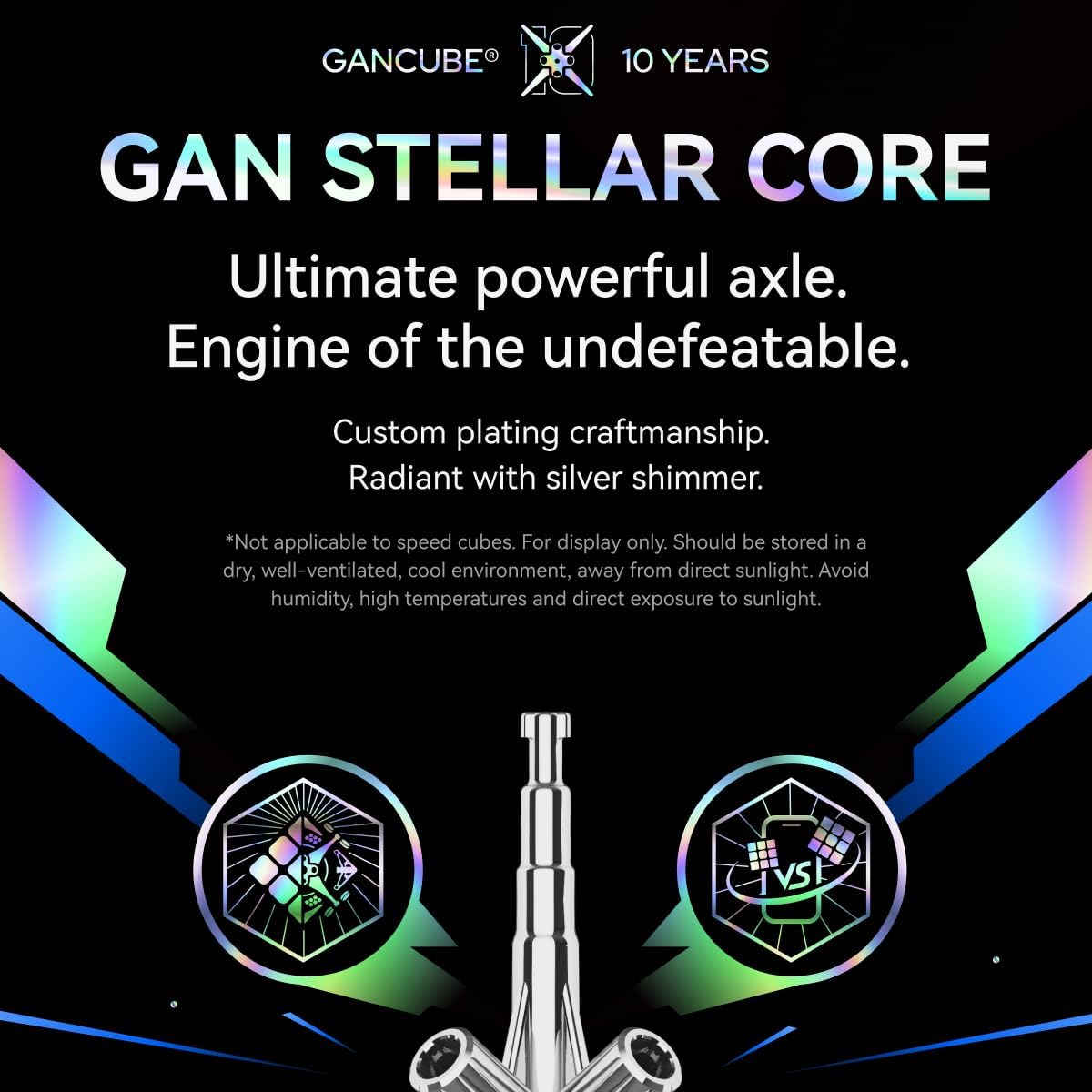 Bukefuno GAN 15 Maglev UV (10th Anniversary Version) 3x3 Speed Cube Flagship GAN15 Magnetic Maglev 2024 Magic Puzzle Stickerless 58.6g Ultra-Lightweight 3x3x3 Gans Cubes