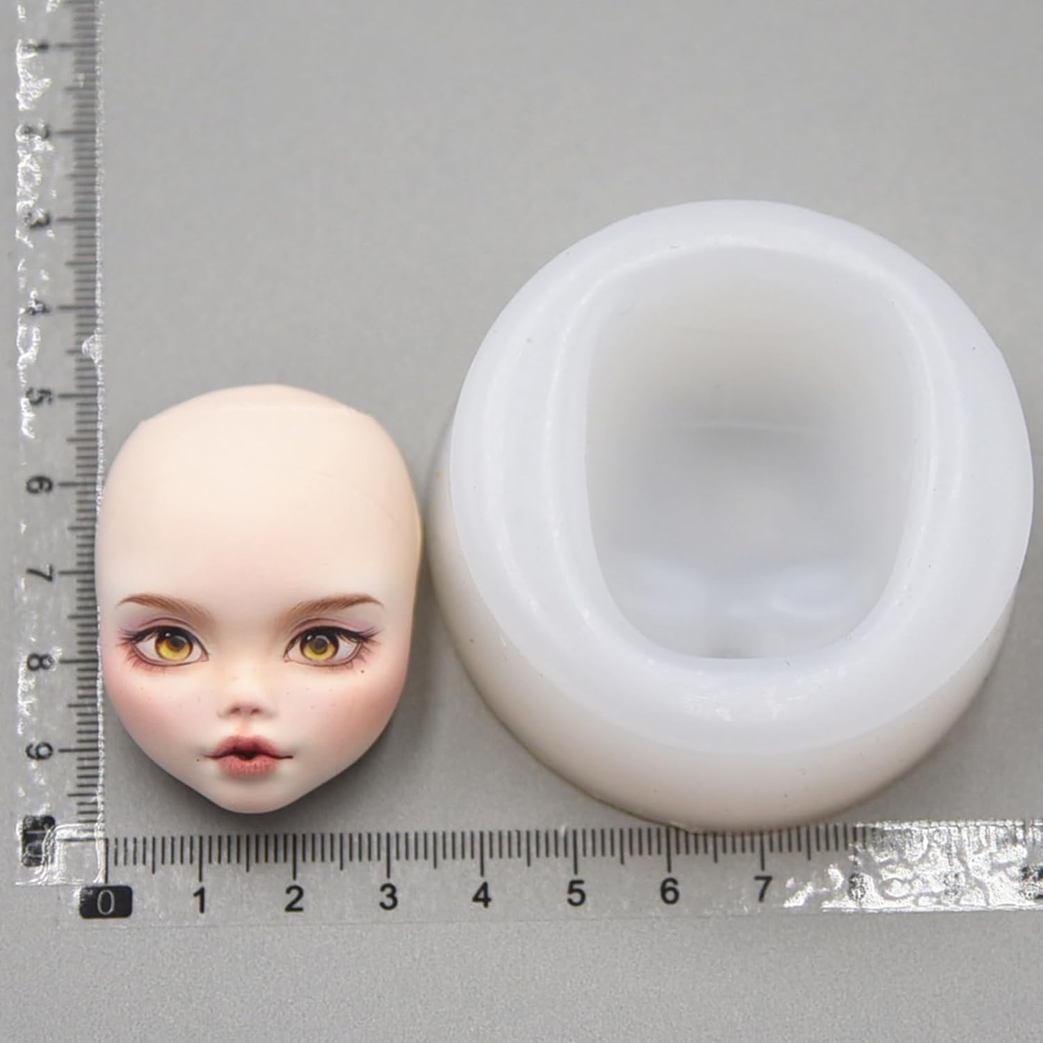 3D Face Clay Mold – White, Easy Demold For Doll Making, Epoxy Resin Casting, Ceramics & Crafts