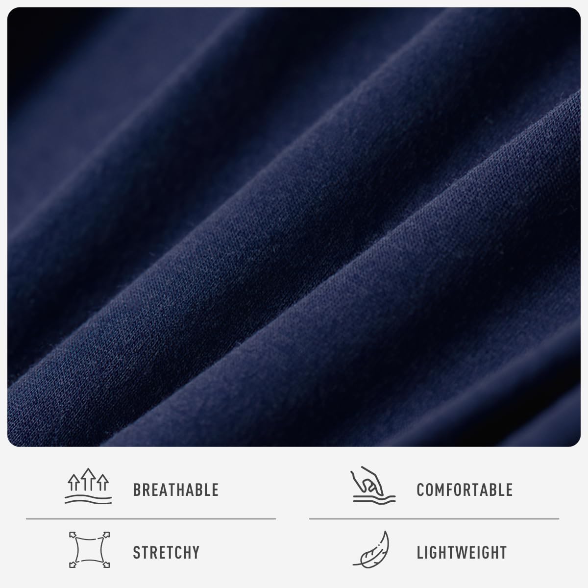 Casey Kevin Mens Pajamas Set Comfy Sleepwear Short Sleeve Pjs Breathable Soft 2 Piece Top Bottom Loungewear With Pockets - Image 4