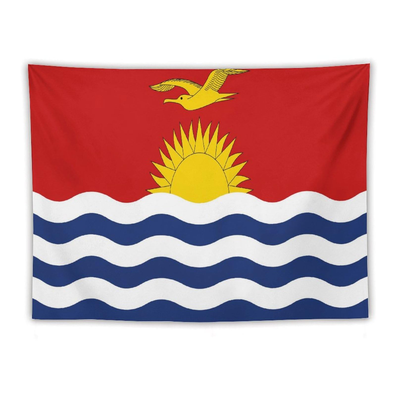 XingFox TecEr Kiribati Flag Tapestry Wall Hanging National Flag Tapestry for Room Bedroom Dorm Aesthetic Decorations, 60"x80"