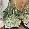 Muteitt Sac fourre-Tout en Crochet pour Femme, Sac de Plage d'été en Maille, Grand Sac tricoté, Sac à Main tissé à bandoulière, Sac Hobo esthétique pour Les Vacances #5