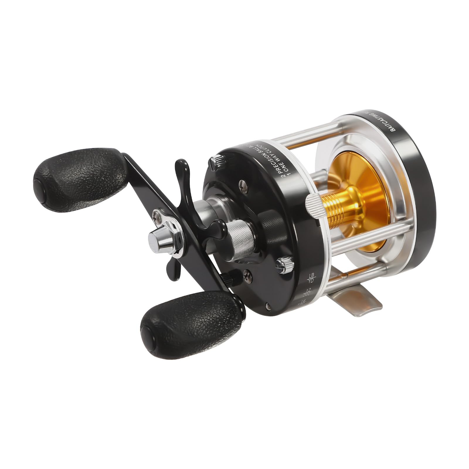 Moulinet à lancer 40# 5,2:1 – Moulinet robuste en eau salée pour la pêche à l'appât – poisson-chat, saumon, anguille, bar à bandes, thon, pêche côtière et haute mer