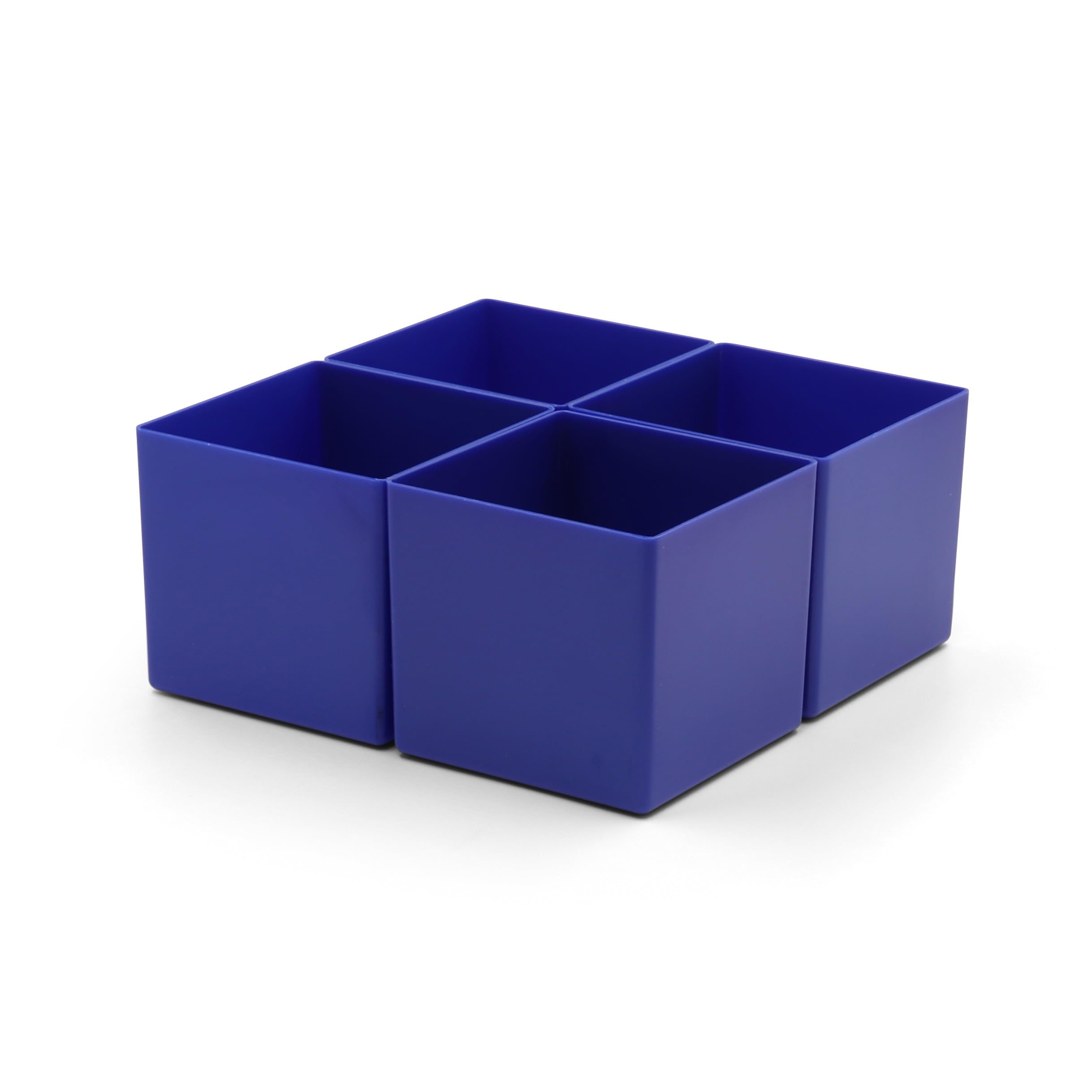 1a-TopStore Einsatzkasten 90 mm hoch, blau, LxB=99x99 mm, für Schubladen ab 90 bis 100 mm Blendenhöhe, 1 VE = 25 St.