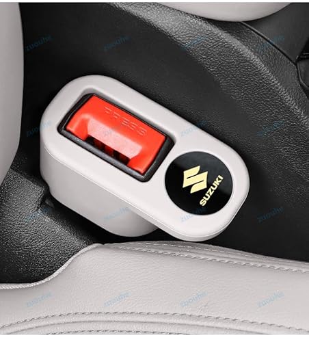 【2025 新型】スズキ シートベルトバックル保護カバー スズキ スイフト ジムニー MRワゴン アルト イグニス ワゴンR 全シリーズ対応 車用 シートベルトバックルホルダー 専車ロゴ シートベルトガードレシーバー 傷防止 洗える おしゃれ シートベルト