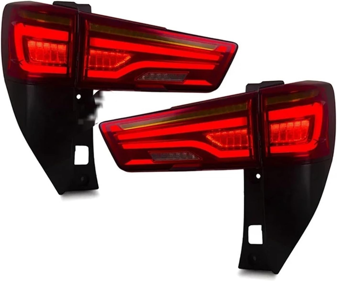 Compatible With Toyota INNOVA 2016-2023 LED Tail Light Assembly Refit Taillight Rear Lamp Streaming Turn Light Car Accessories(Set 4)