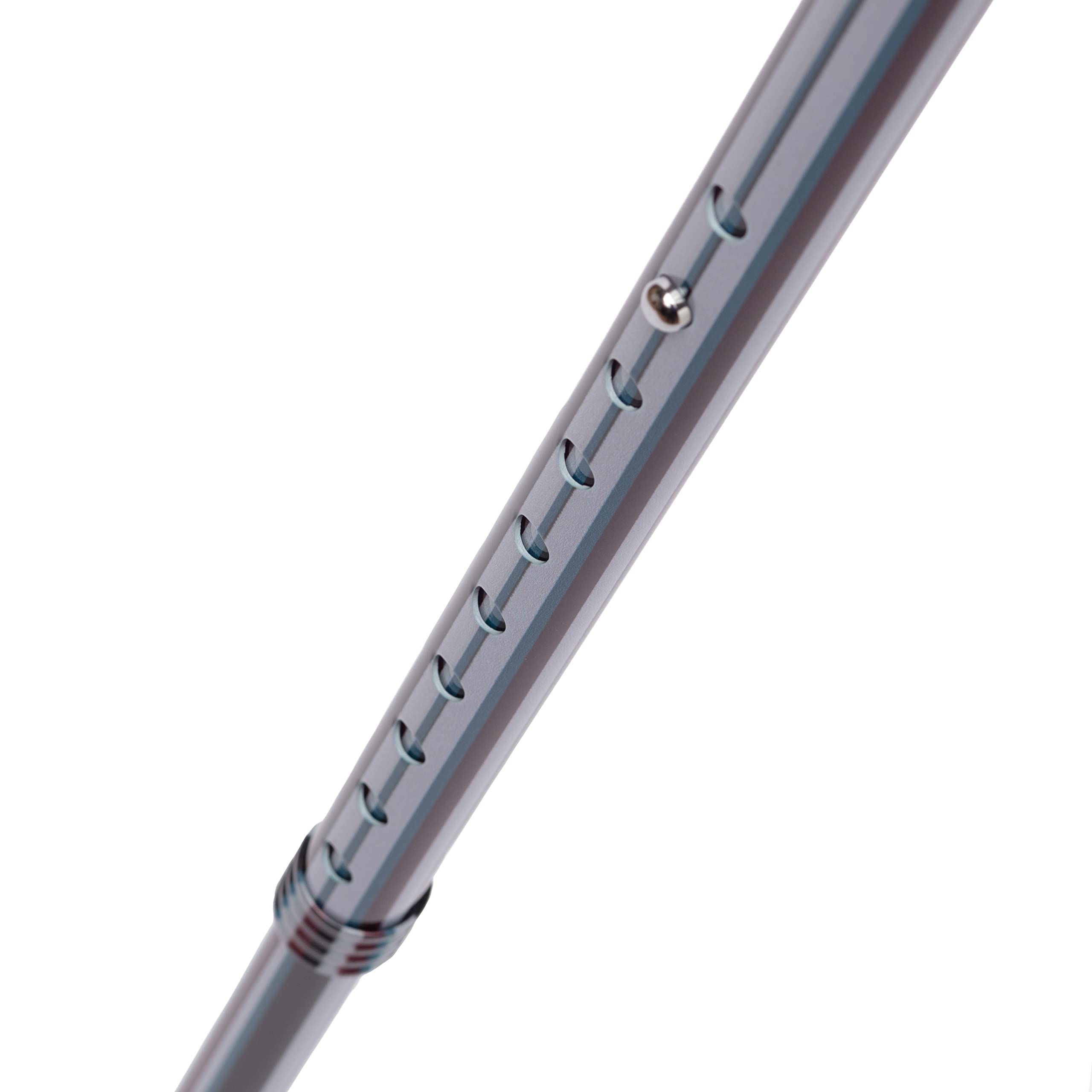 SPES - Bastone da Passeggio Regolabile con Luce a LED e Allarme Sonoro di Sicurezza - Elegante in Alluminio per Anziani e Disabili - a righe Blu Bianche. Bordeaux