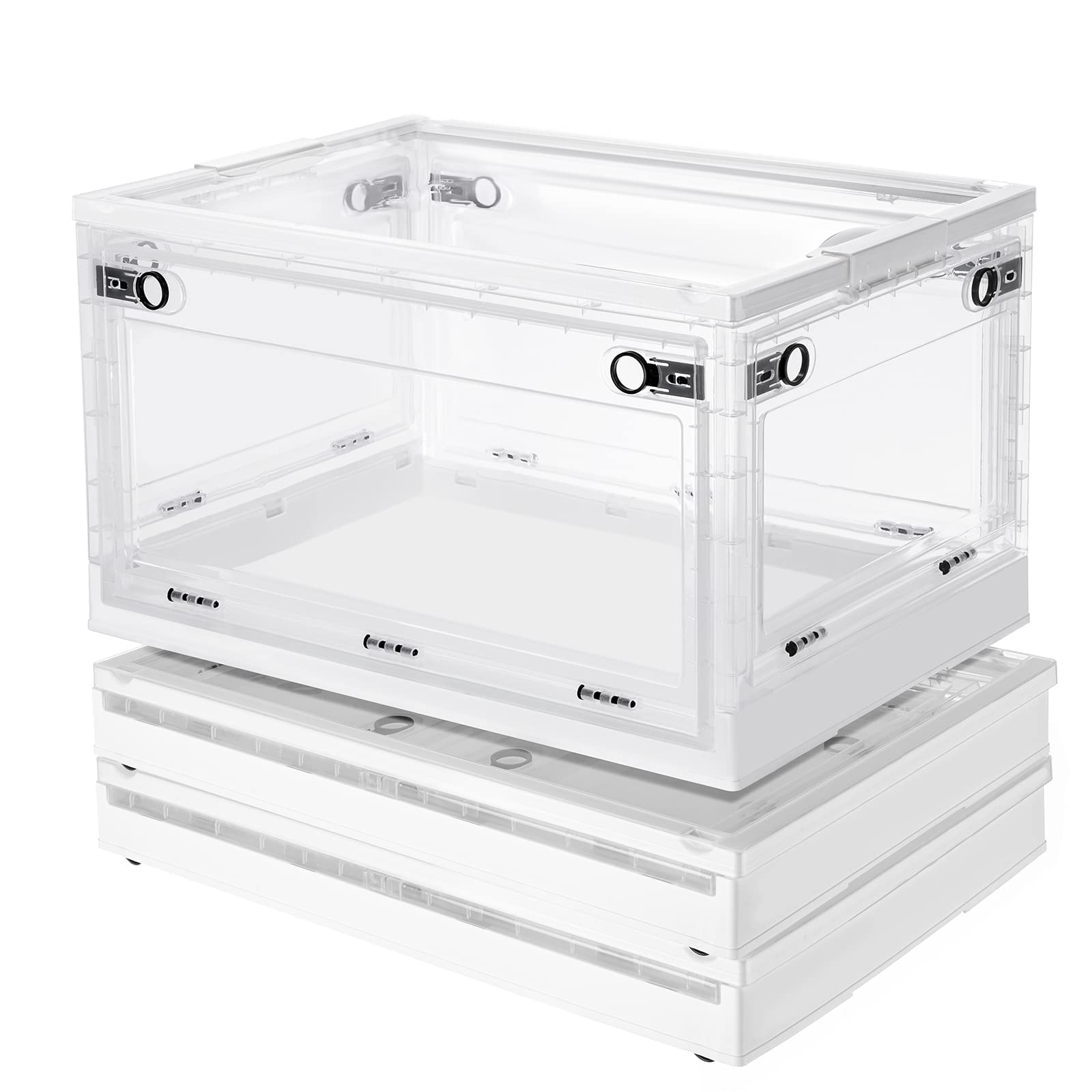 DOADW Collapsible Storage Bins with Lids, 3 Packs 100 Quarts (25Gal