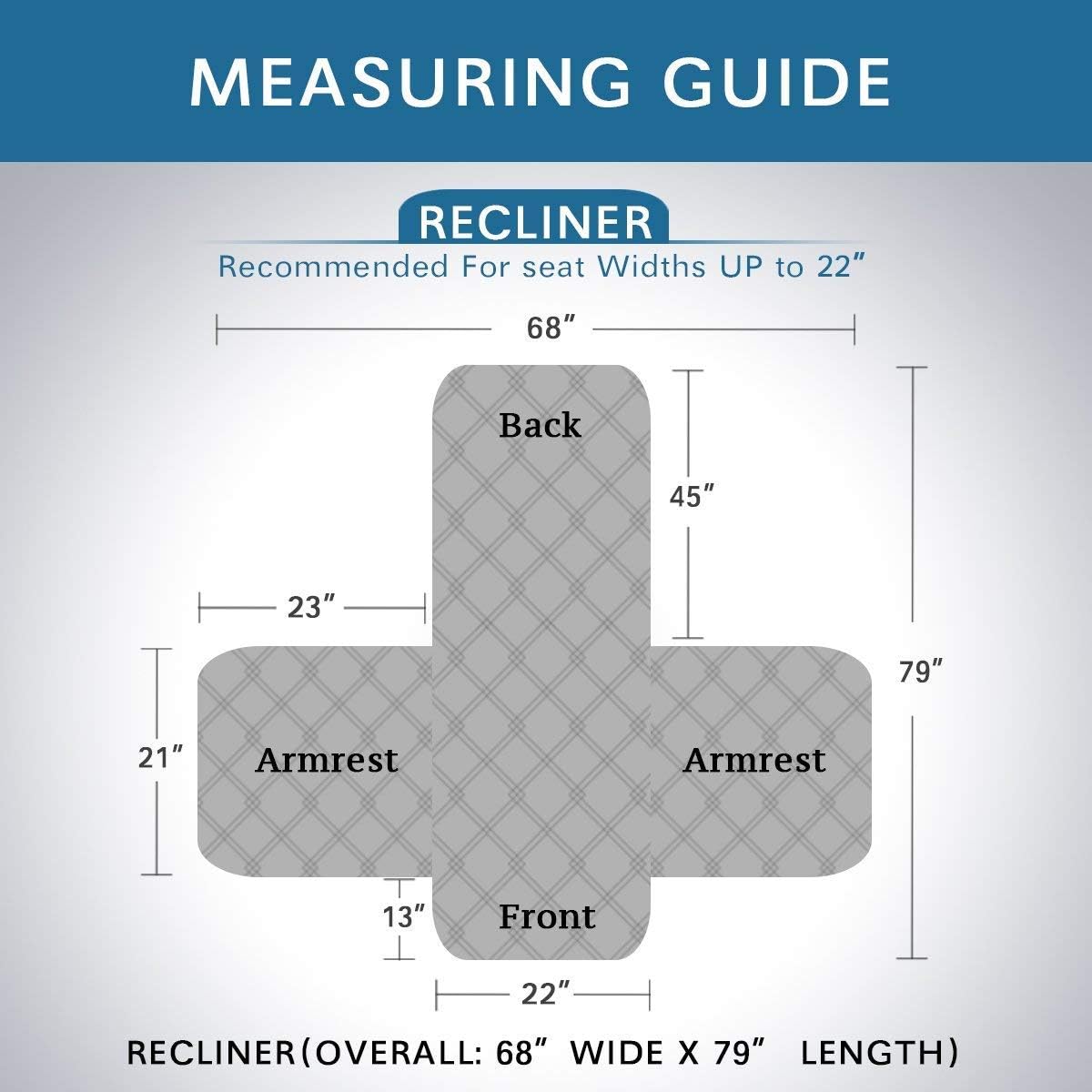 H.VERSAILTEX 100% Waterproof Recliner Cover and Loveseat Cover Bundle