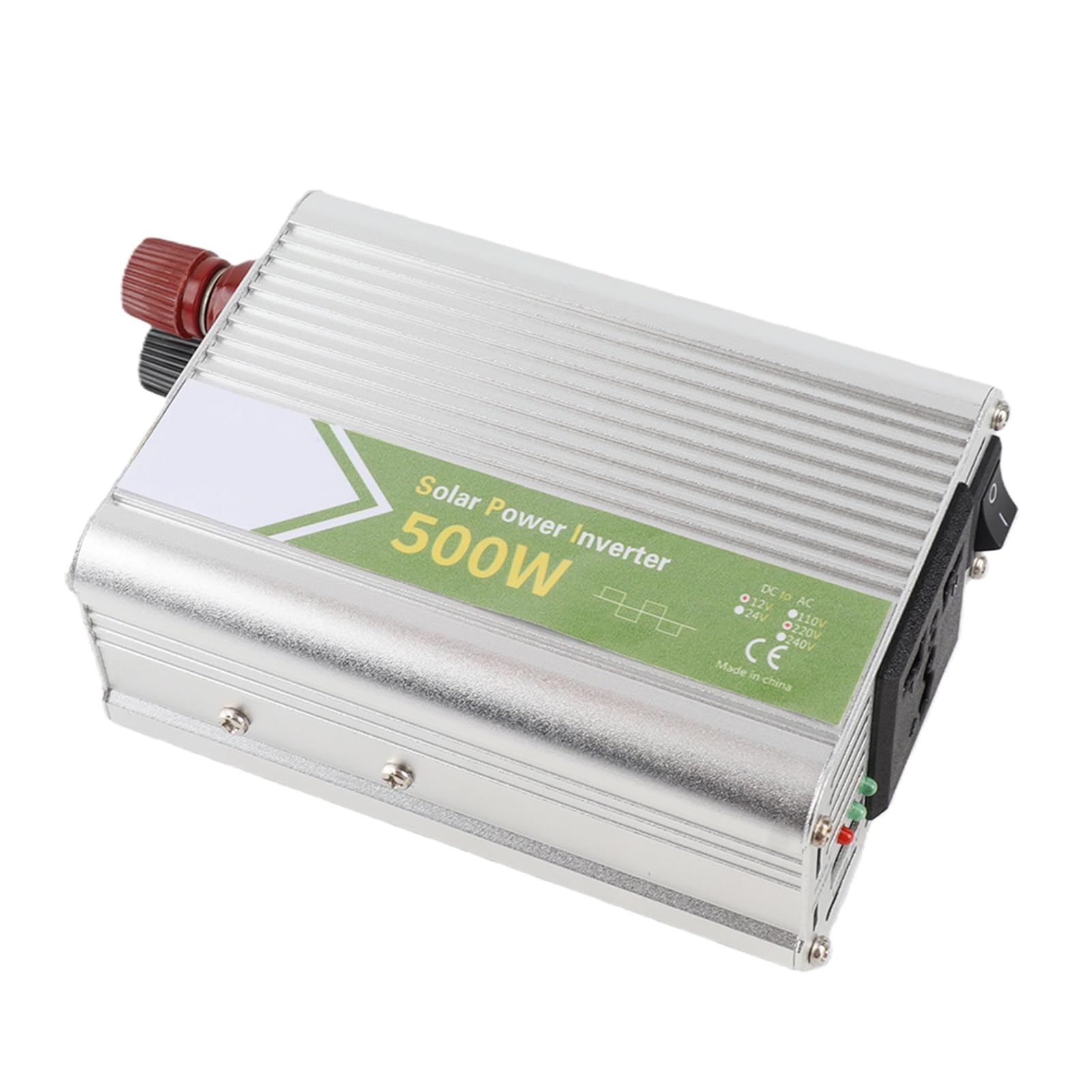 Aukson Power Inverter DC12V a AC220V 500W Smart Power Converter LED Multi Protection Safety Car Inverter y Puede Alimentar computadoras portátiles, Reproductores de DVD, cámaras Digitales, etc.