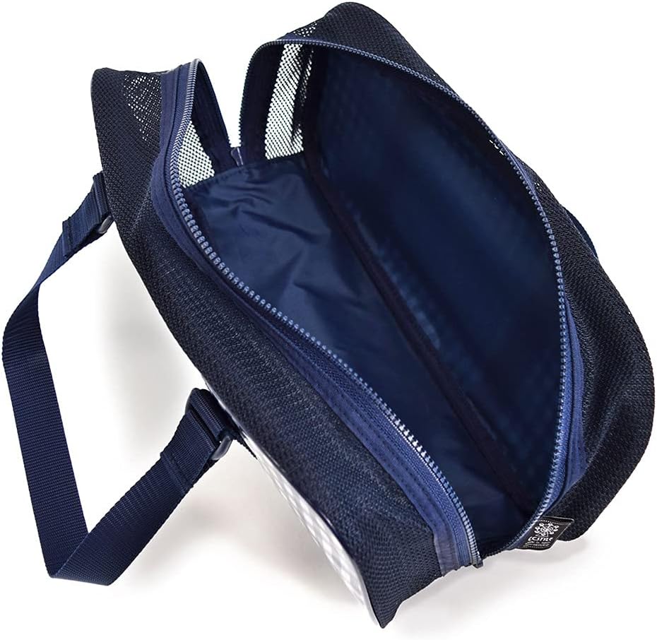 COLORFUL CANDY STYLE 絵の具セット 絵の具バッグ 撥水 ラミネート チェック大・紺 男の子 かっこいい メッシュ 画材 ショルダーベルト付き 水彩 絵の具入り バッグのみ サクラクレパス ぺんてる