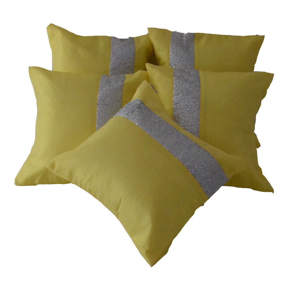 meSleep Sequence Yellow Cushion CoverSet of 5 Amazon.in