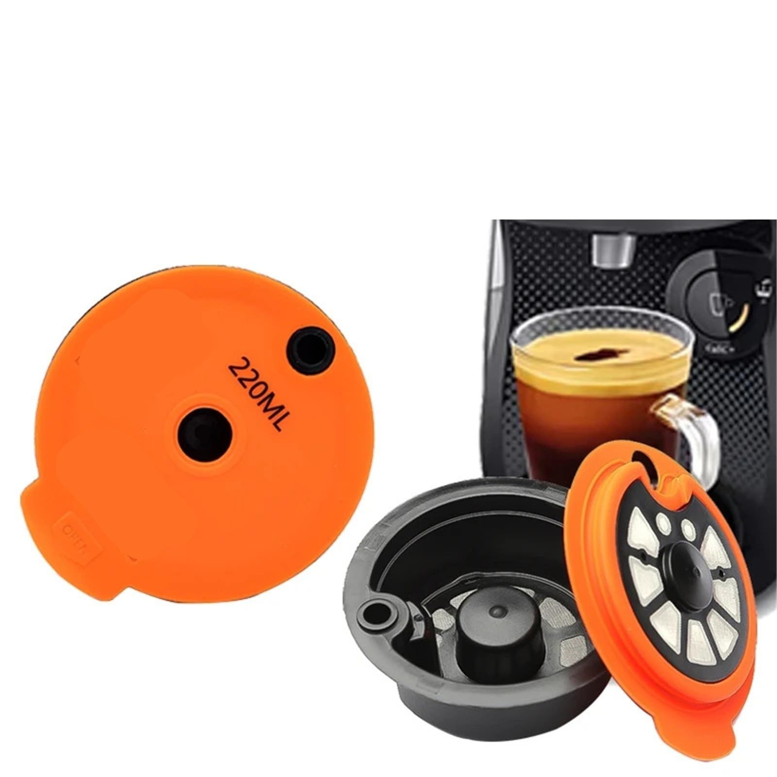 Adattatore Per Capsule Di Caffè, Compatibile Con BOSCH, Compatibile Con Tassimo, Capsule Di Caffè, Filtro Per Espresso, Adattatore Per Capsule Accessori Con Guscio Di Circolazione(Powder hammer)