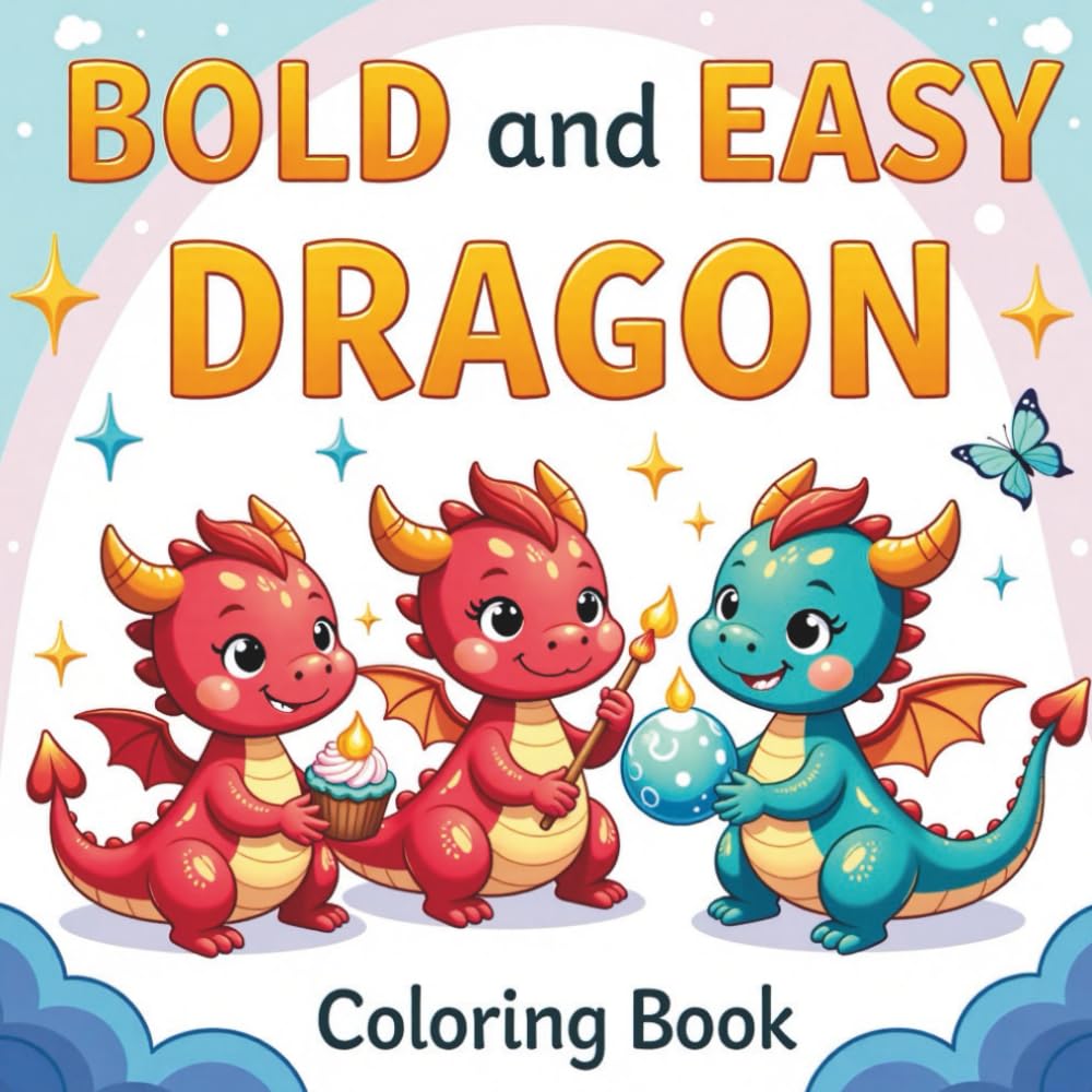 BOLD and EASY DRAGON Coloring Book