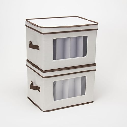 Miniatura 6 de Household Essentials baúl de almacenamiento de vajilla para platillos