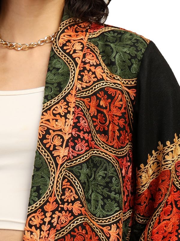 Image of KE KANHA EXPORTS Shrugs for Women Stylish | Beach Outfits for Women Cover Up | Western Summer Shrug for Woman | Soft Silky Free Size Boho Multicolour Kimono Bust 30-42